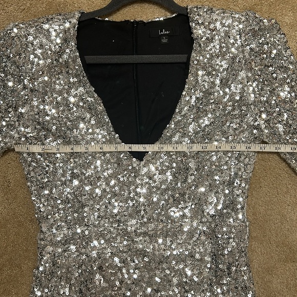 Lulus Silver Sequin Mini Dress - Picture 10 of 13